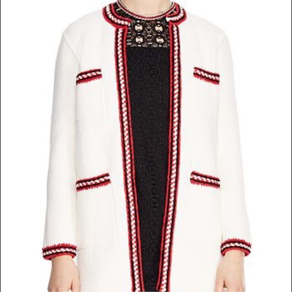 SANDRO Luce Chunky Open Front Cardigan Knit Jacket - Picture 6 of 6